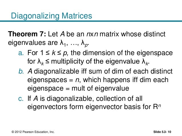 Diagonalizable Matrix Example , 6.3: Diagonalization, similarity, and ...