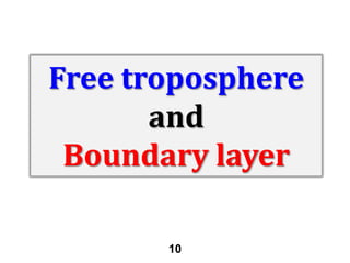 Free troposphere
and
Boundary layer
10

 