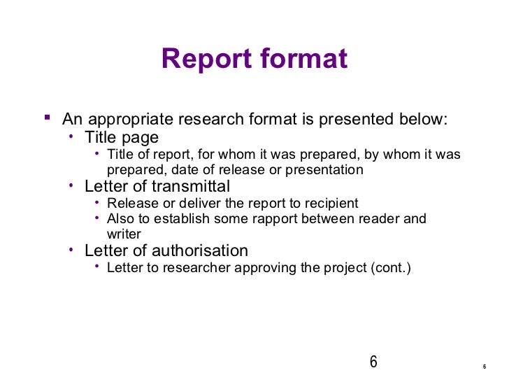 presentation of the results