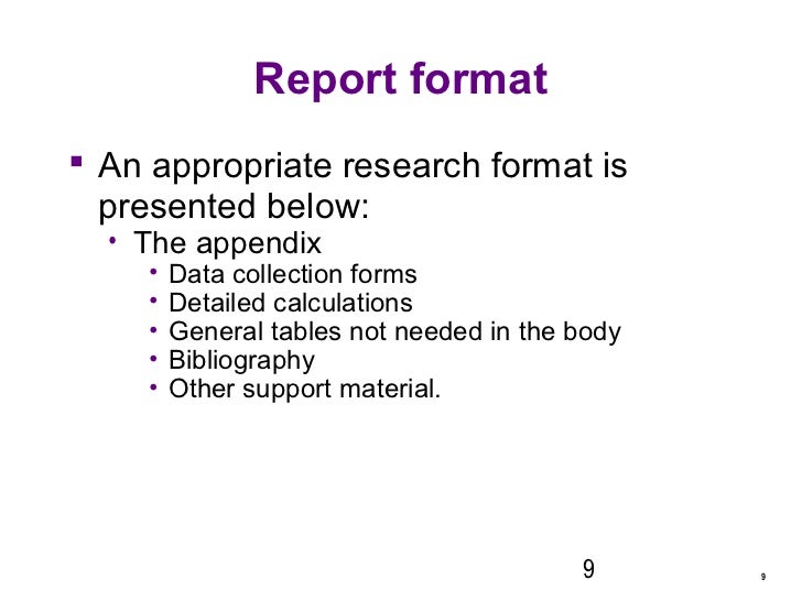 presentation of the results