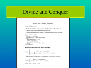 Divide and Conquer 