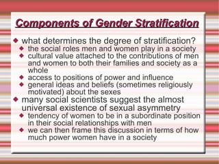 Female Stratification Lecture 11 - Sex and Gender | PPT