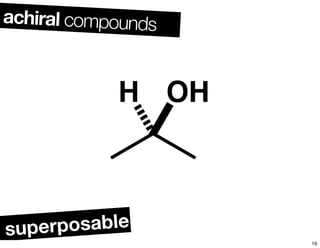 achiral compounds
superposable
H OH
16
 