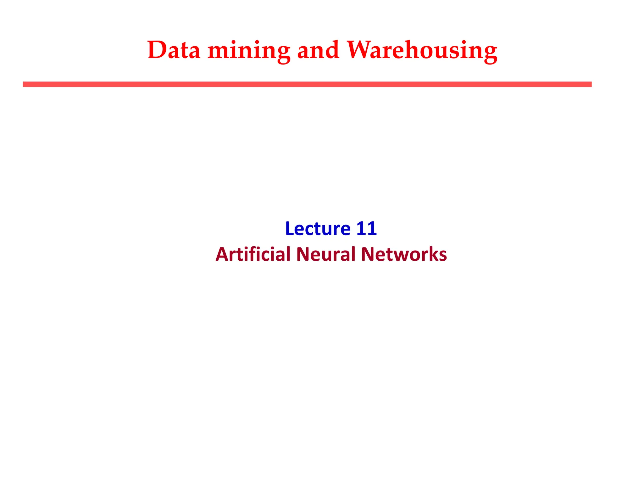 lecture11_Artificial neural networks.ppt | Computer Peripherals | Computing