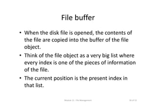 Lecture 11 file management | PDF