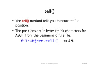 Lecture 11 file management | PDF