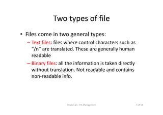 Lecture 11 file management | PDF