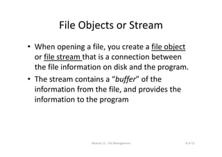 Lecture 11 file management | PDF