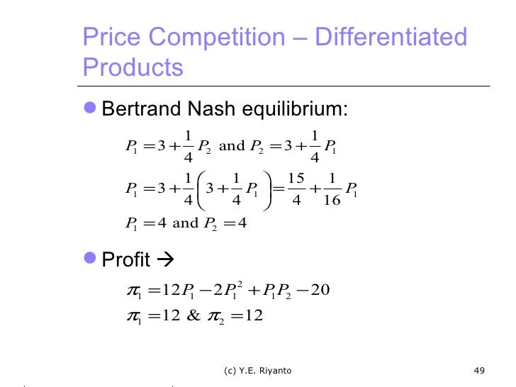 Lecture 11 oligopoly