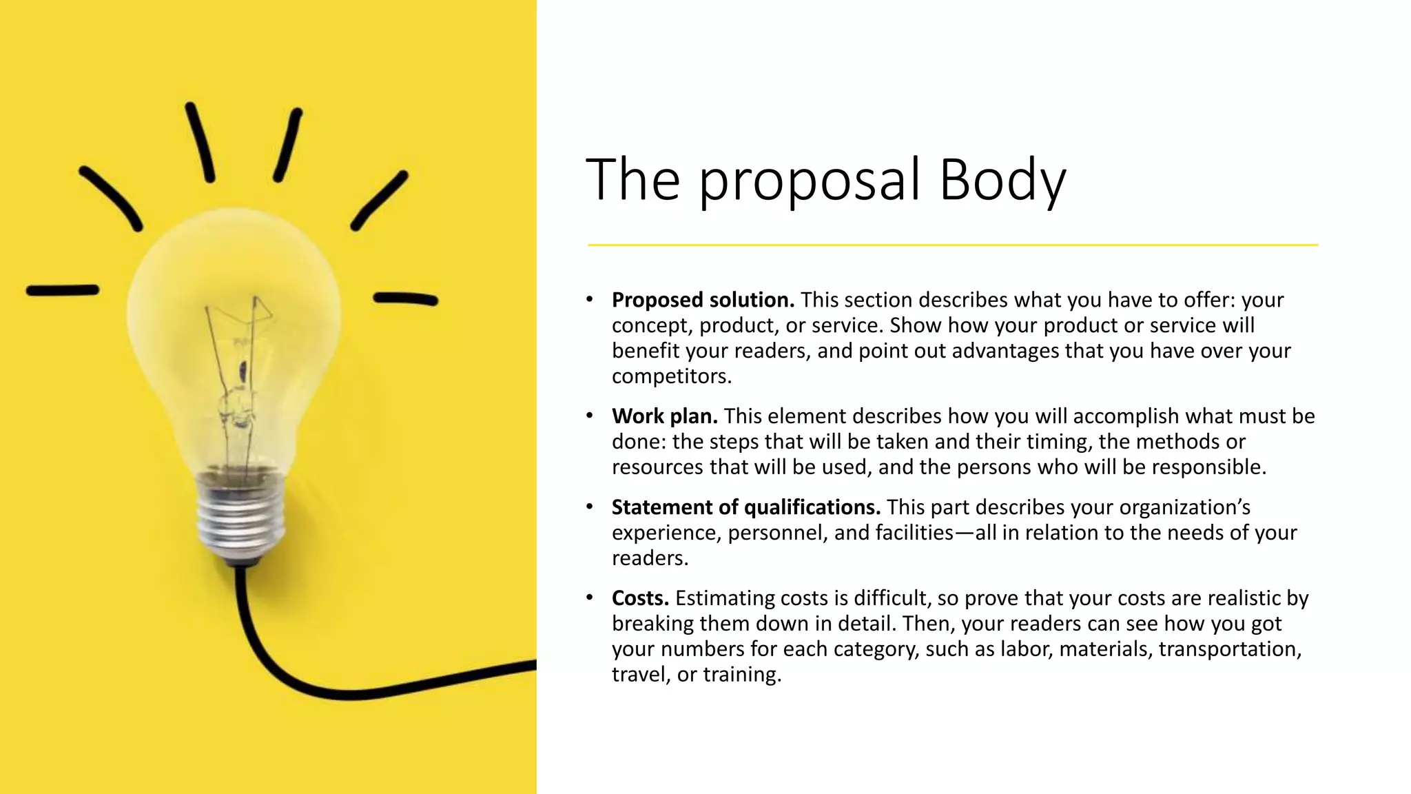 proposal of a report