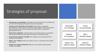  proposal of a report