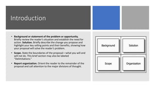  proposal of a report