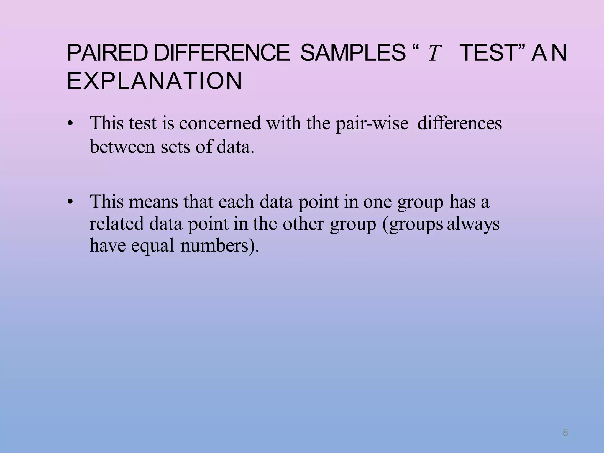 Lecture 11 Paired t test.pptx | Educational Assessment | Education