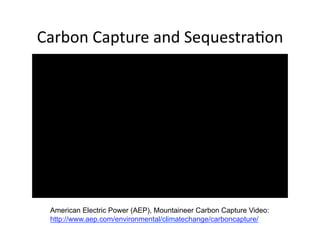 American Electric Power (AEP), Mountaineer Carbon Capture Video:
http://www.aep.com/environmental/climatechange/carboncapture/
 