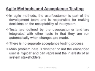 Lecture 11 Software Engineering Testing Slide | PDF