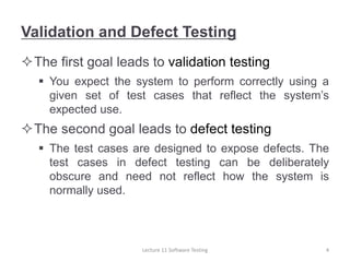 Defect Validation Lecture 11 Software Engineering Testing Slide | PDF