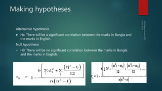 Lecture11 spearman rank correlation part-2-with tied ranks | PPTX