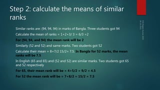 Lecture11 spearman rank correlation part-2-with tied ranks | PPTX