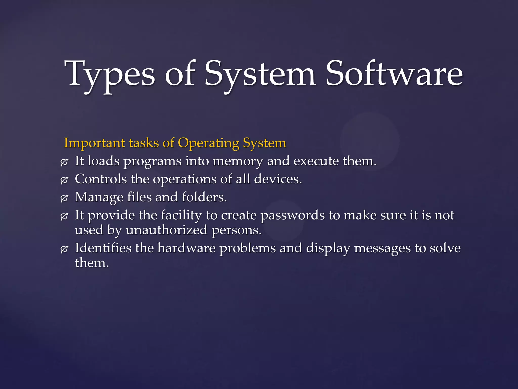 Lecture # 11 System Software.pdf | Operating Systems | Computer ...