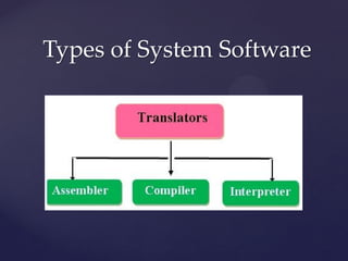Types of System Software
 