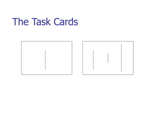 The Task Cards
Standard line Comparison lines
A, B, and C
 