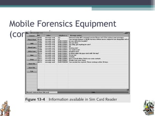 Mobile Forensics Equipment
(continued)
 