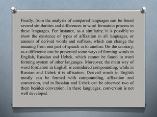 Comparative Analysis of Word Formation Types in English, Russian, and ...