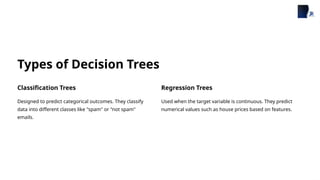 Decision Trees A Visual Guide to Smart Decisions | PPTX