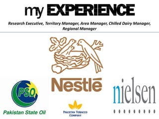 Research Executive, Territory Manager, Area Manager, Chilled Dairy Manager,
                              Regional Manager
 