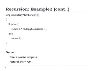 Lecture 12 - Recursion | PPT