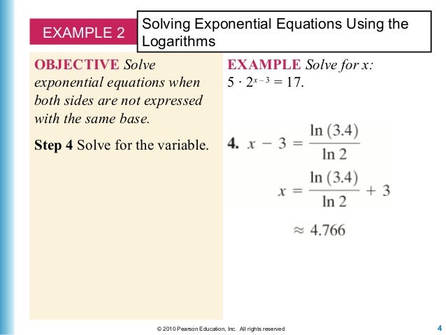 Use Natural Logarithms To Solve Exponential Equations Use Natural Logarithms To Solve Exponential Equations