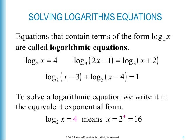 2^log2 3-1 4.5 equations 12 sections Lecture logarithmic