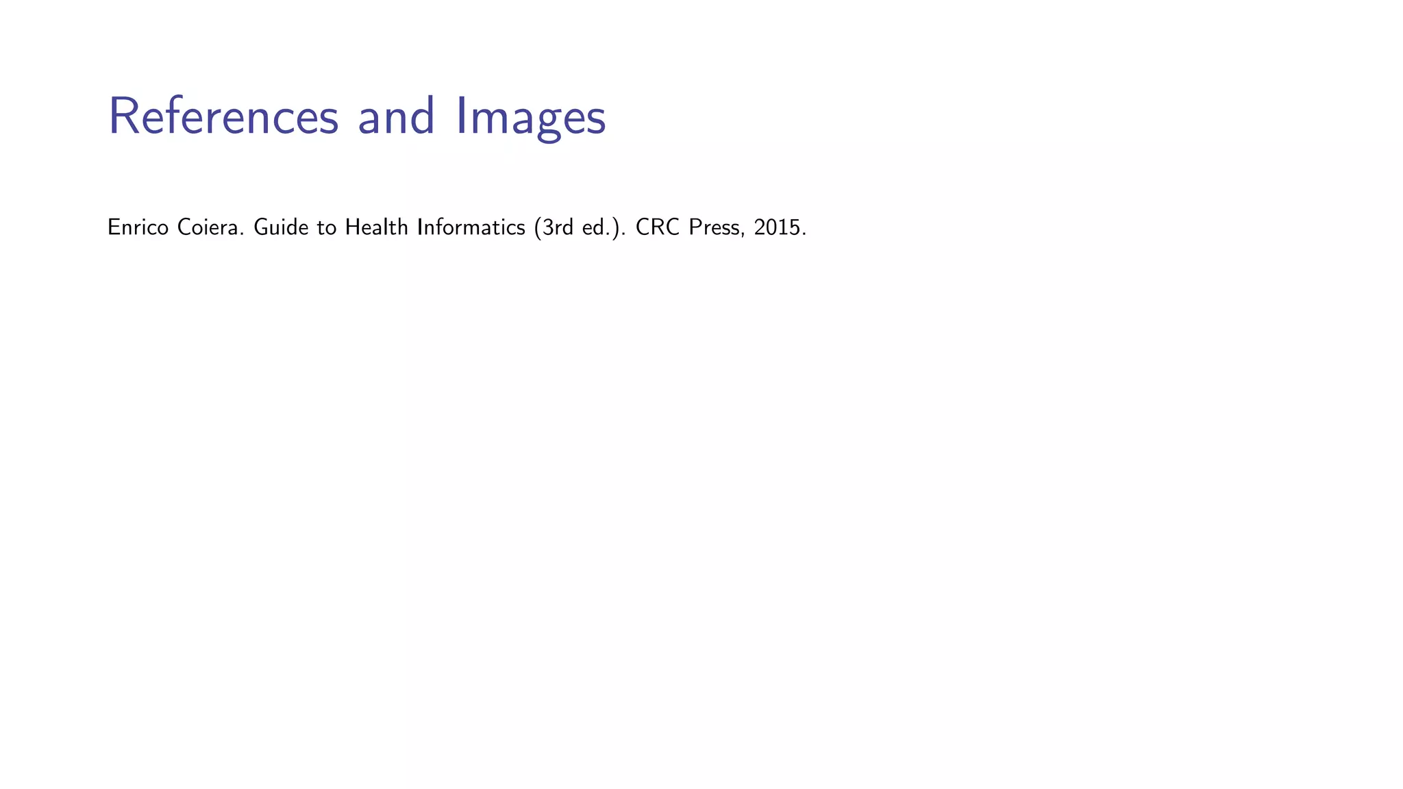 Principles of Health Informatics: Terminologies and classification ...