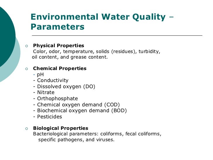 Lecture 12. water quality