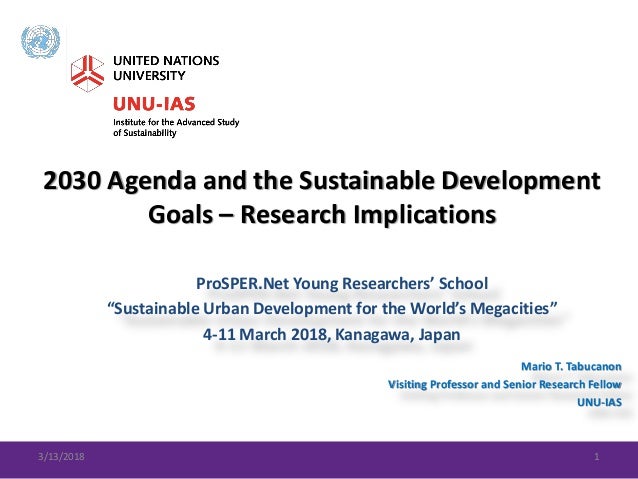 Lecture 1 30 Agenda And The Sdgs Lecture 1 30 Agenda And The Sdgs