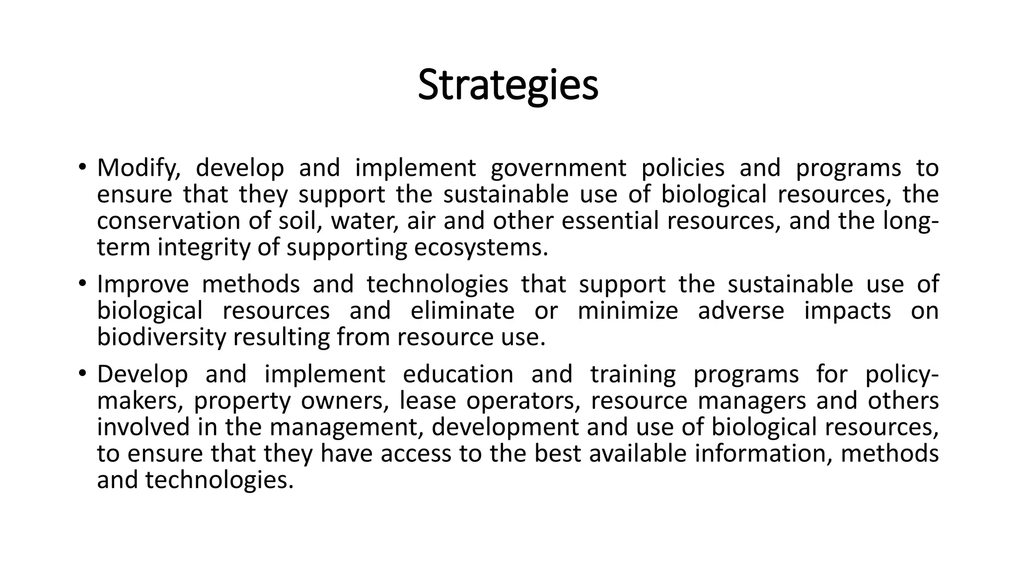 Sustain and unsustainable use of Biological resources | PPTX