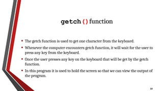 Basic C++ Functions to get started with the language | PPTX
