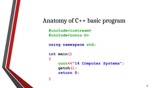 Basic C++ Functions to get started with the language | PPTX