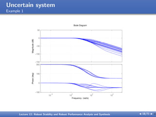 Robust Stability and Robust Performance Analysis and Synthesis | PDF