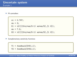 Robust Stability and Robust Performance Analysis and Synthesis | PDF