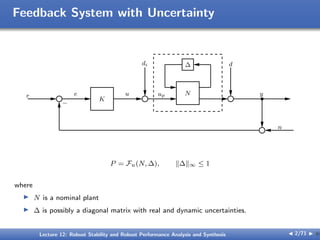 Robust Stability and Robust Performance Analysis and Synthesis | PDF