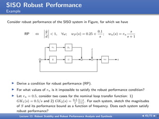 Robust Stability and Robust Performance Analysis and Synthesis | PDF