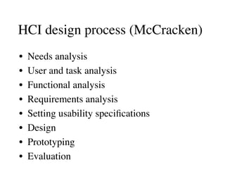 Human Computer Interaction - HCI Lecture | PDF