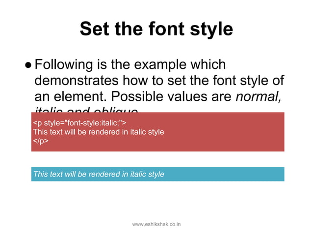Lecture 12 css_fonts | PPT