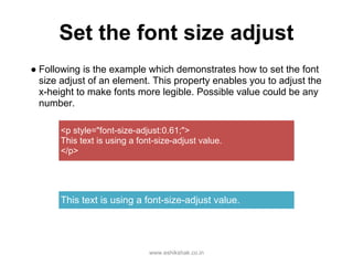 Lecture 12 css_fonts | PPT