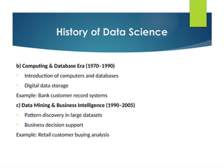 Comprehensive Introduction to Data Science: History, Scope, and ...
