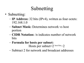 Subnet Mask Octets Lecture 1_2 IP Addressing - Refresher1.ppt