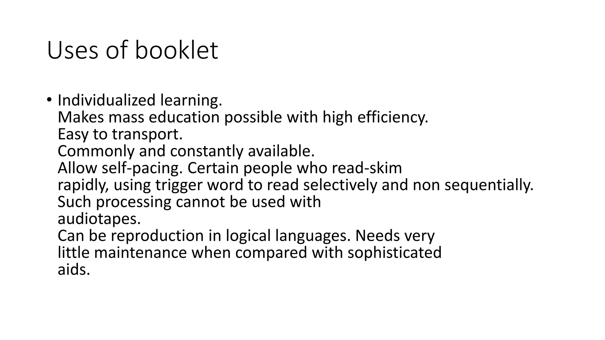 leaflet, pamphlet and booklet