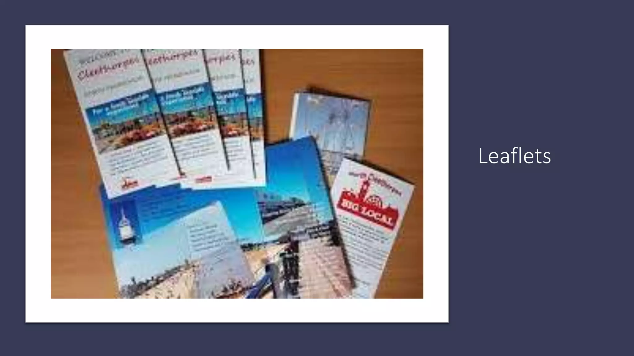 leaflet, pamphlet and booklet