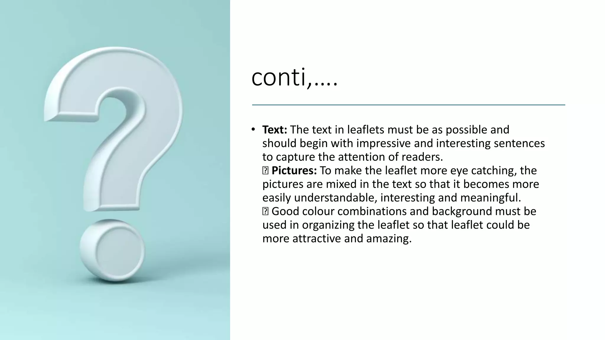 leaflet, pamphlet and booklet